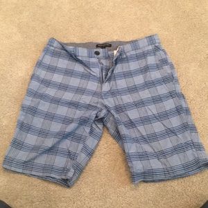 Blue plaid banana republic shorts